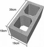 Bloco de Concreto Estrutural 19x19x39